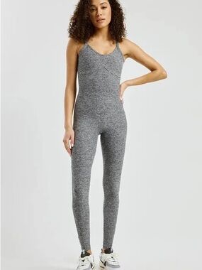 Year of Ours Heather Grey Seamless Jumpsuit